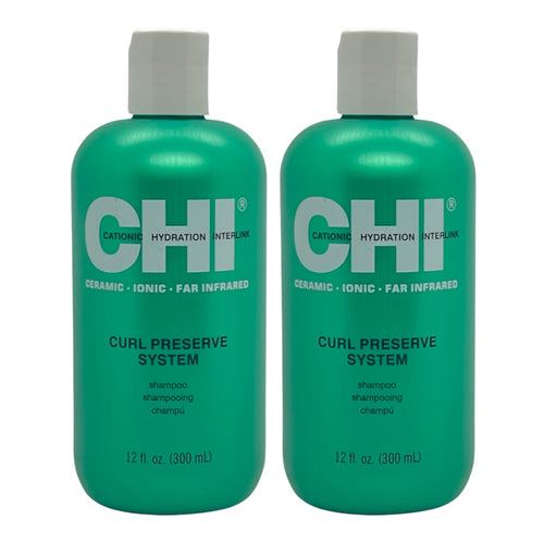 CHI Curl Preserve System Low PH Shampoo 12 OZ (Pack of 2)