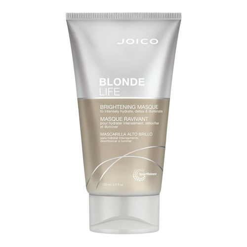 Joico Blonde Life Brightening Masque in 5.1 oz jar, nourishing hair treatment for blonde and highlighted hair.