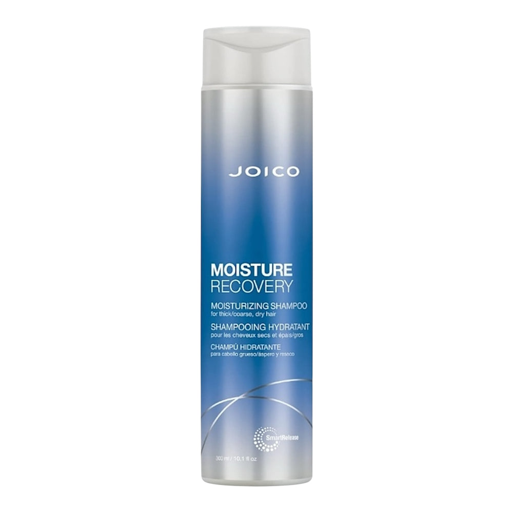 Joico Moisture Recovery Shampoo bottle with 10.1 oz size, suitable for nourishing and hydrating hair.