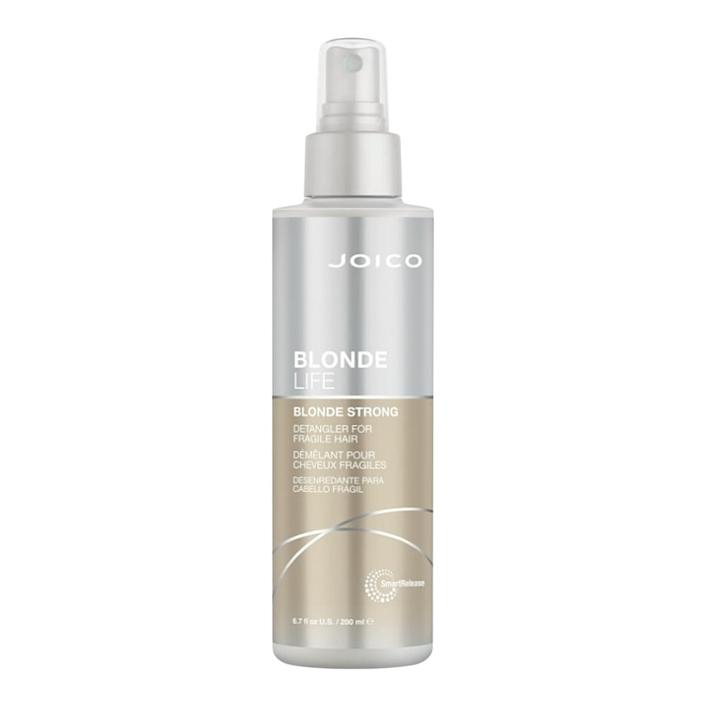 Joico Blonde Life Blonde Strong Conditioning Detangler in 6.8 oz bottle, demonstrating lightweight formula for smooth, manageable blonde hair.