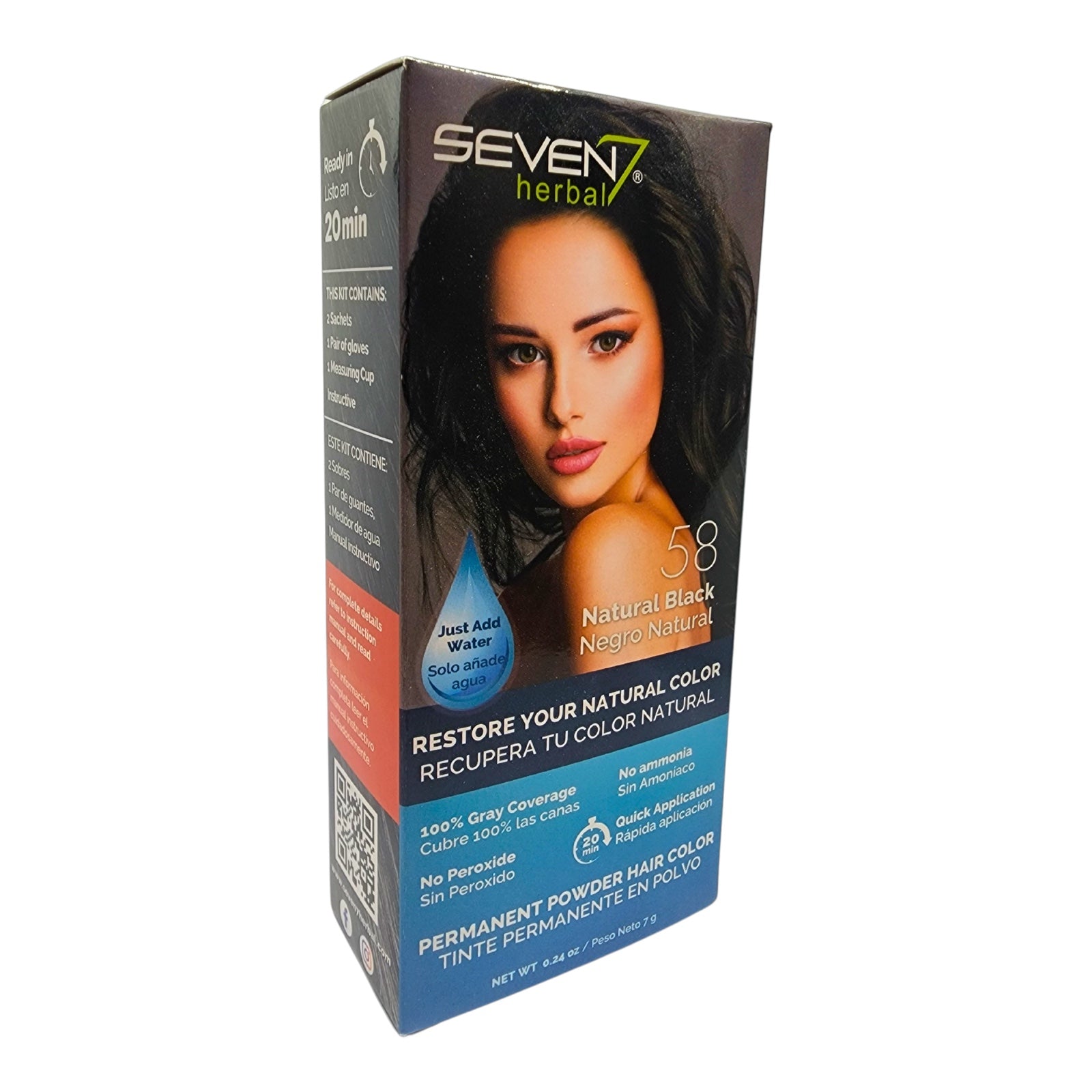 Seven7 Herbal - Natural Black #58 - 7g - Beauty Gables