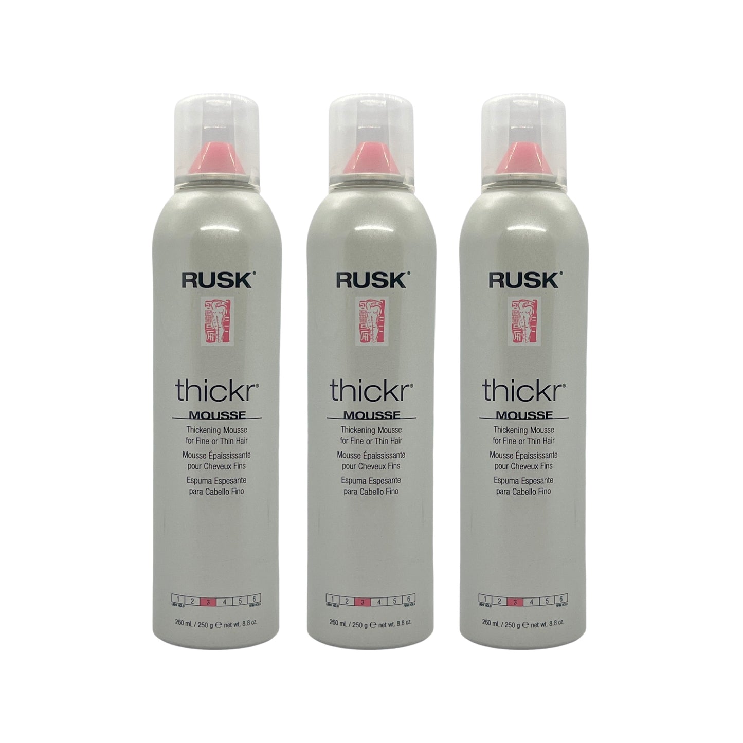 Rusk Thickr Thickening Mousse 8.8 Oz (Pack of 3) Beauty Gables