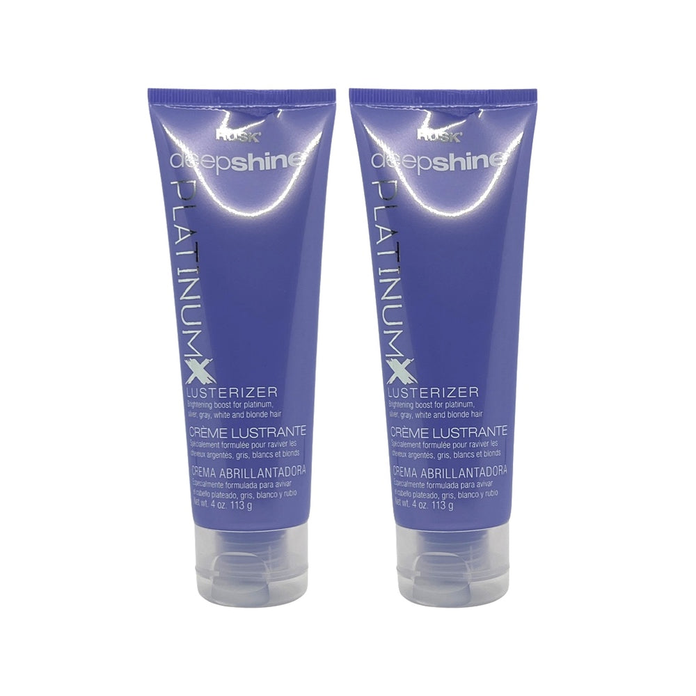 Rusk Deepshine PlatinumX Lusterizer hair styling cream, 4 oz, pack of 2, smooths and adds shine to hair.
