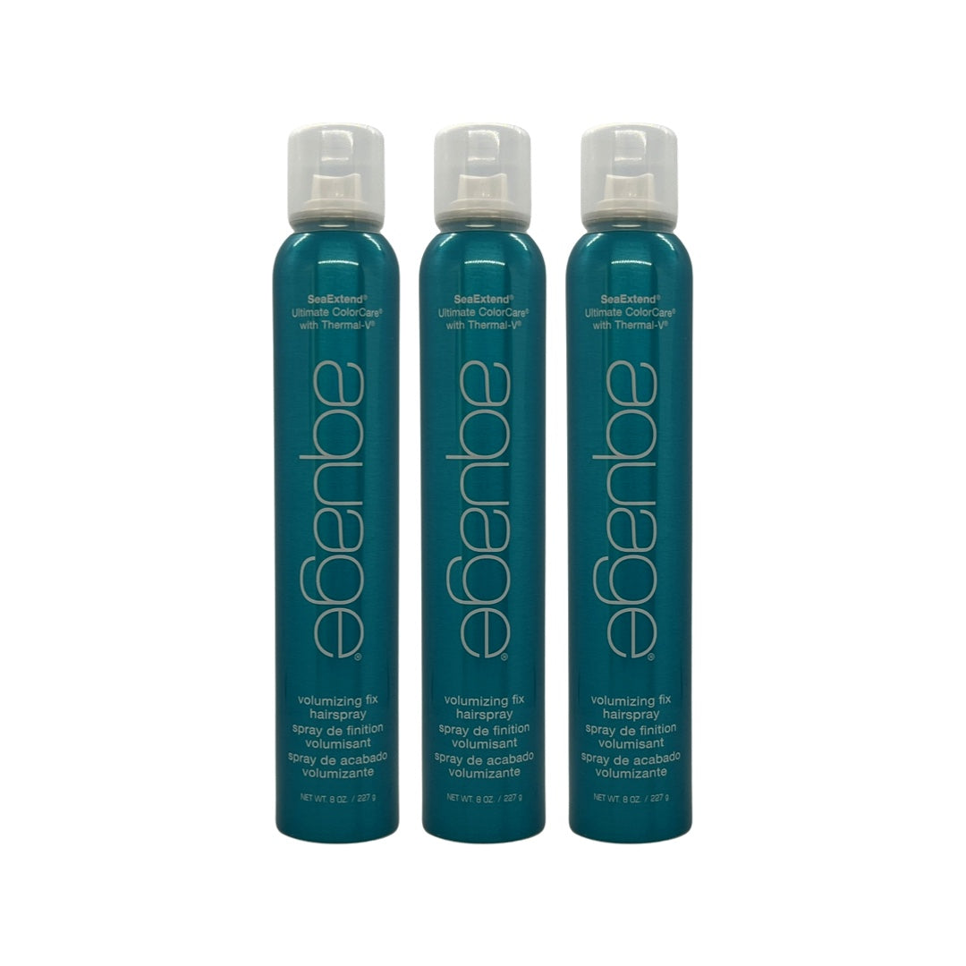 Aquage SeaExtend Volumizing Fix Hairspray 8 Oz (Pack of 3) - Beauty Gables