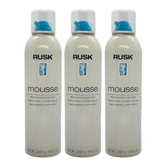 Rusk Maximum Volume & Control Mousse 8.8 Oz (Pack of 3) Beauty Gables