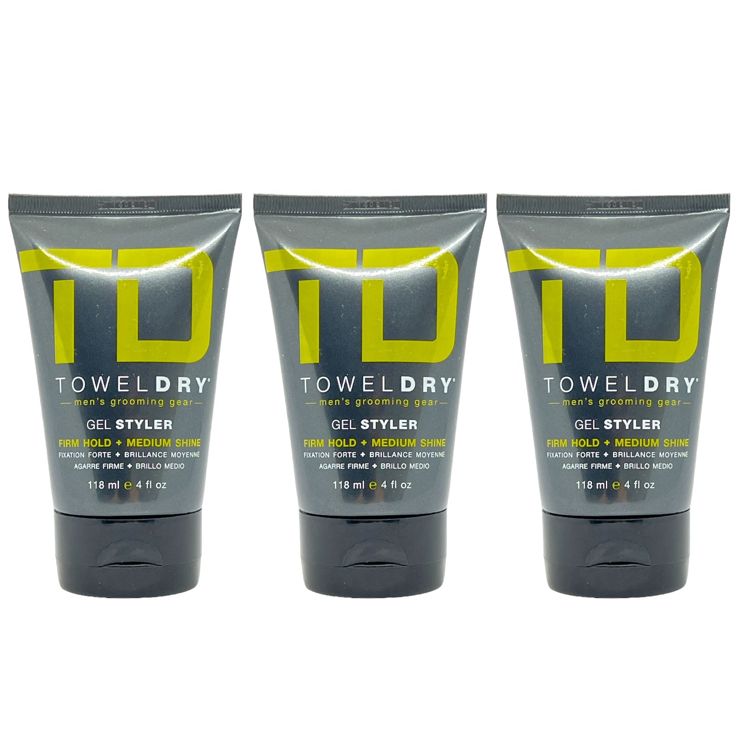 TowelDry Gel Styler Firm Hold + Medium Shine 4 Oz (Pack of 3) - Beauty Gables