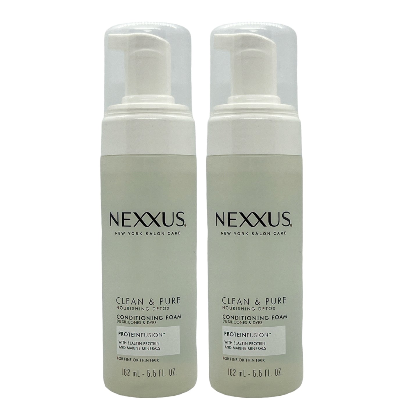 Nexxus Clean & Pure with ProteinFusion Conditioning Hair Foam 5.5 Oz (Pack of 2) - Beauty Gables