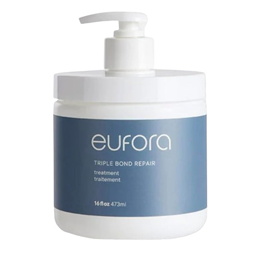Eufora Triple Bond Repair Treatment 16 oz bottle with pump for damaged hair repair and revitalization.
