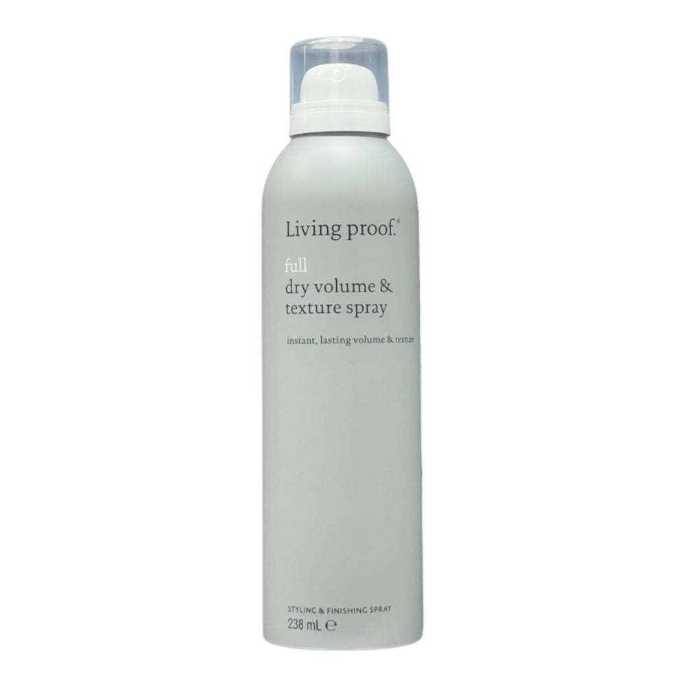 Living Proof Full Dry Volume & Texture Spray 7.5 oz bottle, designed to add volume and texture to hair.