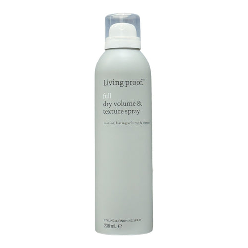 Living Proof Full Dry Volume & Texture Spray 7.5 oz bottle, designed to add volume and texture to hair.