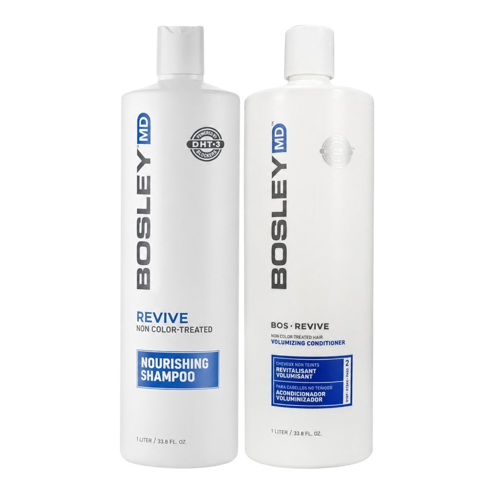Bosley Revive Non Color Treated Hair Nourishing Shampoo & Conditioner 33.8 Oz Set