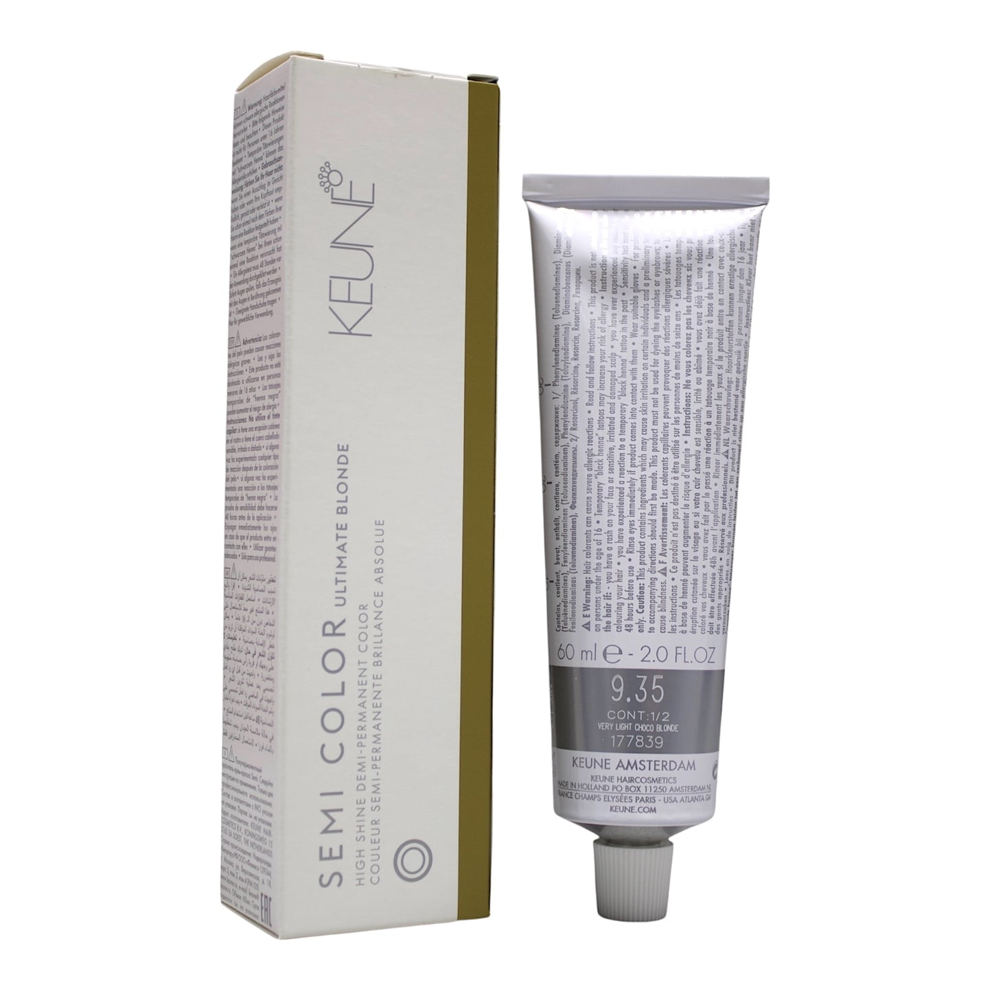 Keune Semi Color 9.35 Demi-Permanent Color Very Light Choco Blonde 2 Oz Beauty Gables