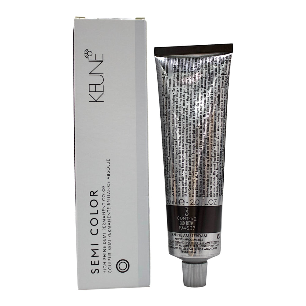 Keune Semi 3 Demi-Permanent Color Dark Brown 2 Oz Beauty Gables