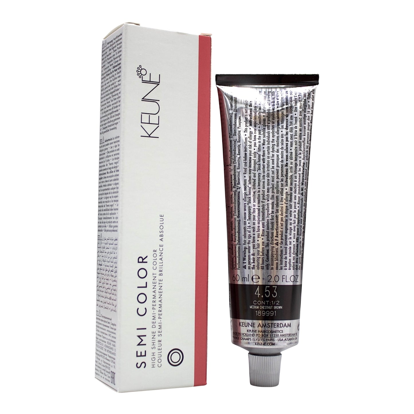 Keune Semi Color 4.53 Demi-Permanent Color Medium Chestnut Brown 2 Oz Beauty Gables
