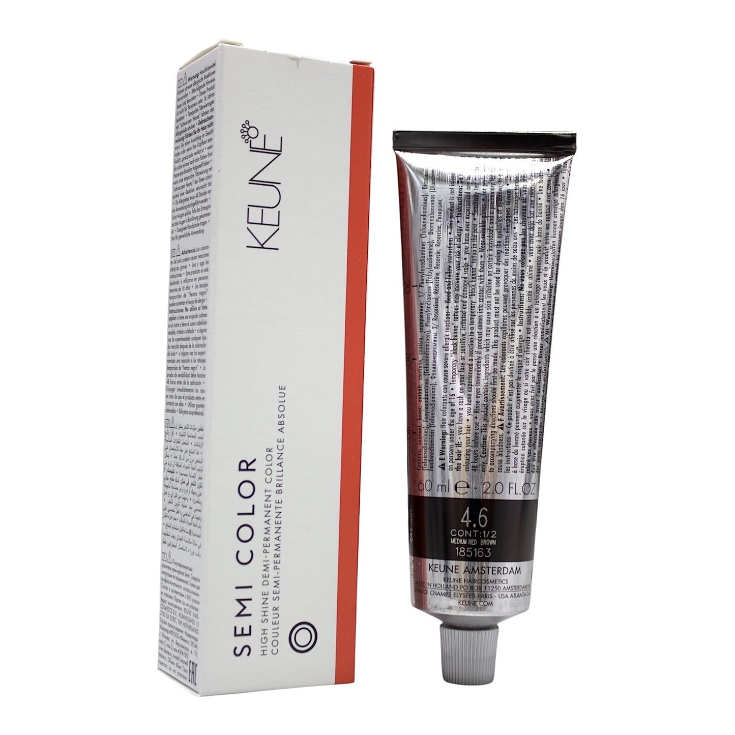 Keune Semi Color 4.6 Demi-Permanent Color Medium Red Brown 2 Oz Beauty Gables
