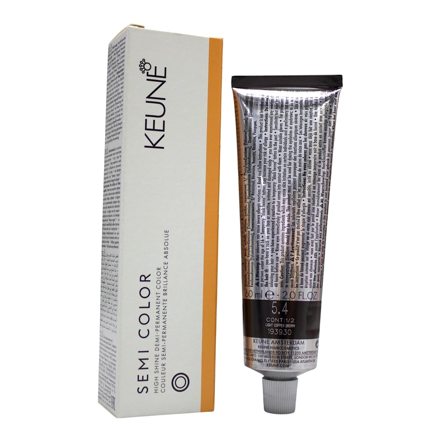 Keune Semi Color 5.4 Demi-Permanent Color Light Copper Brown 2 Oz Beauty Gables