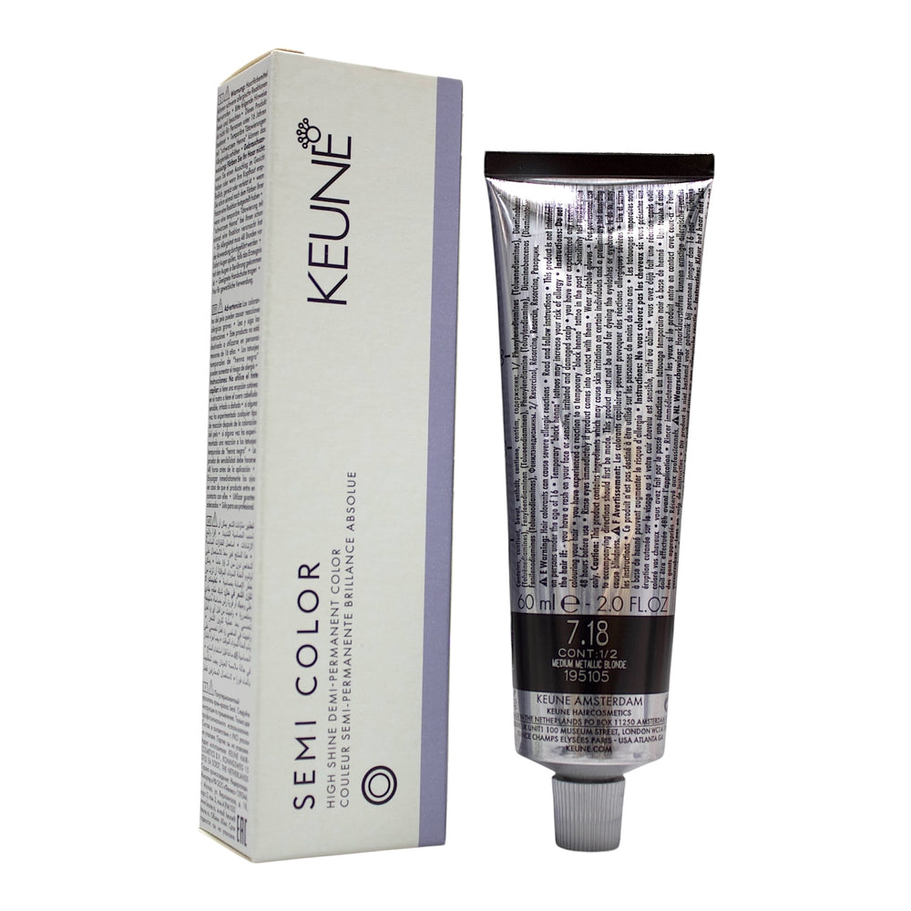 Keune Semi Color 7.18 Demi-Permanent Color Medium Blonde 2 Oz