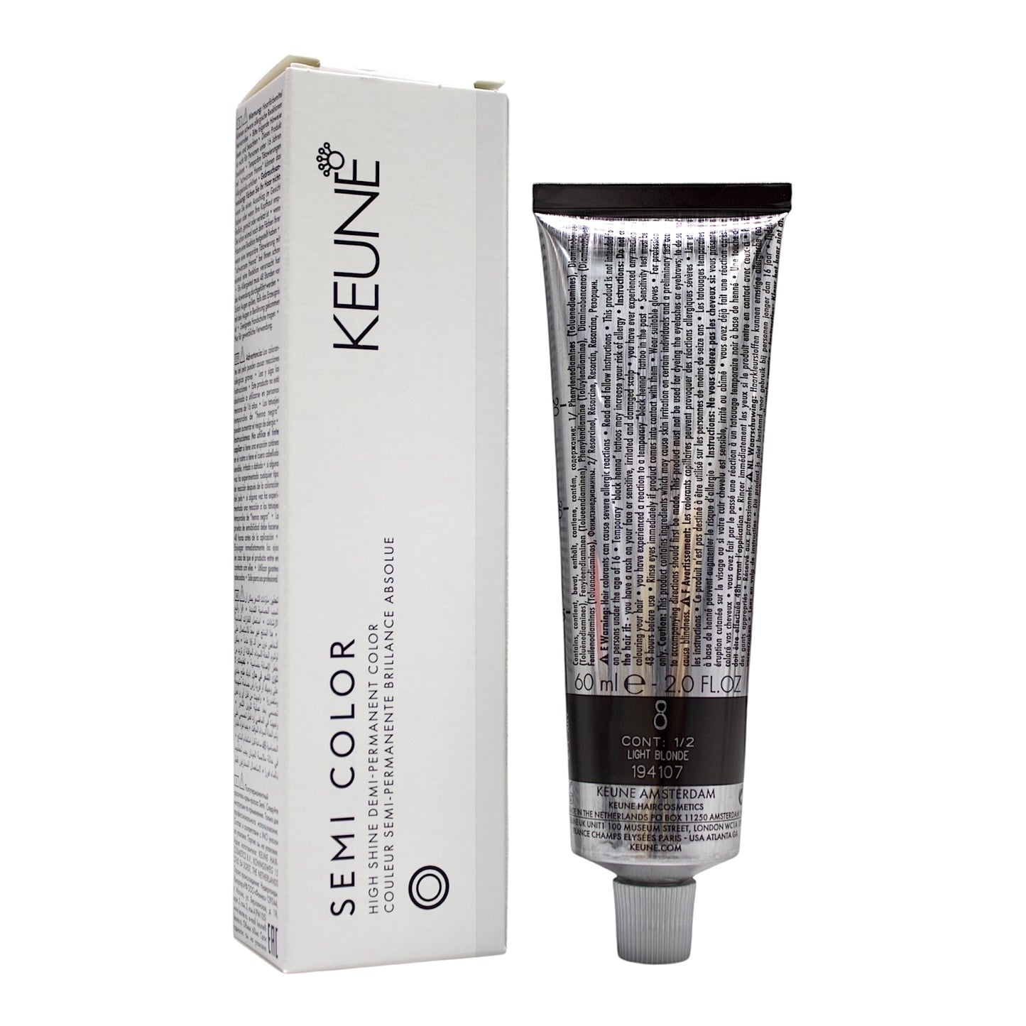 Keune Semi Color 8 Demi-Permanent Color Light Blonde 2 Oz Beauty Gables