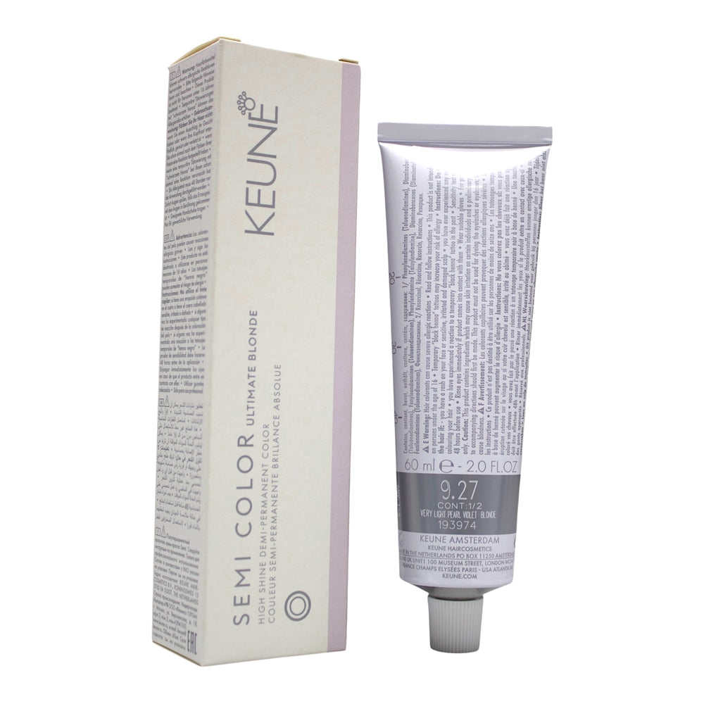 Keune Semi Color 9.27 Demi-Permanent Color Very Light Pearl Violet Blonde 2 Oz Beauty Gables