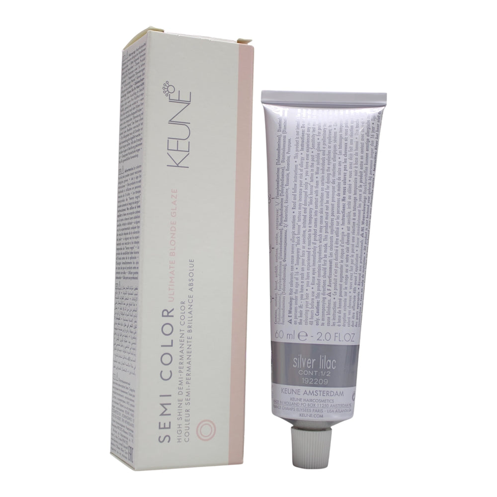 Keune Semi Color Silver Lilac Ultimate Blonde Glaze Demi-Permanent Color 2 Oz