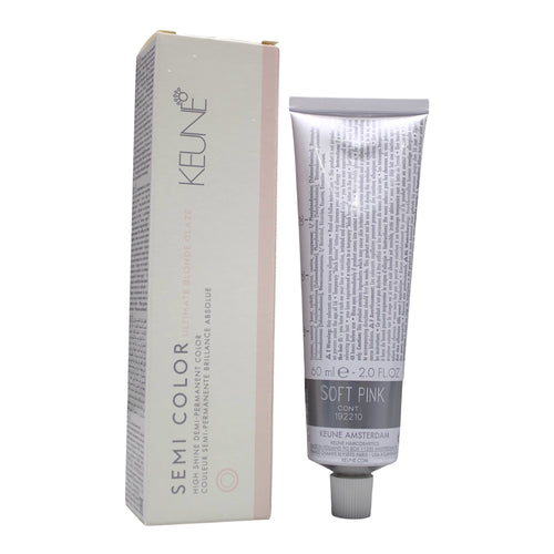 Keune Semi Color Soft Pink Ultimate Blonde Glaze Demi-Permanent Color 2 Oz