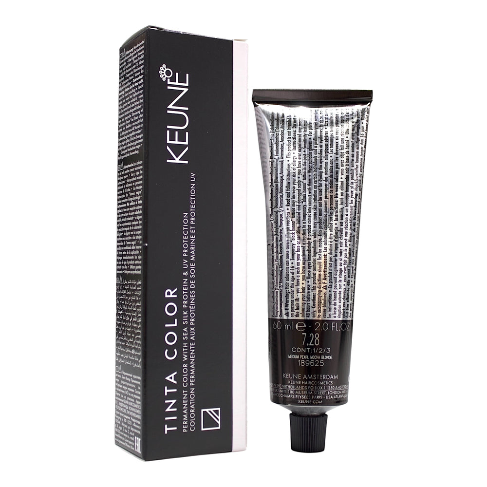 Keune Tinta Color 7.28 Permanent Color Medium Pearl Mocha Blonde 2 Oz