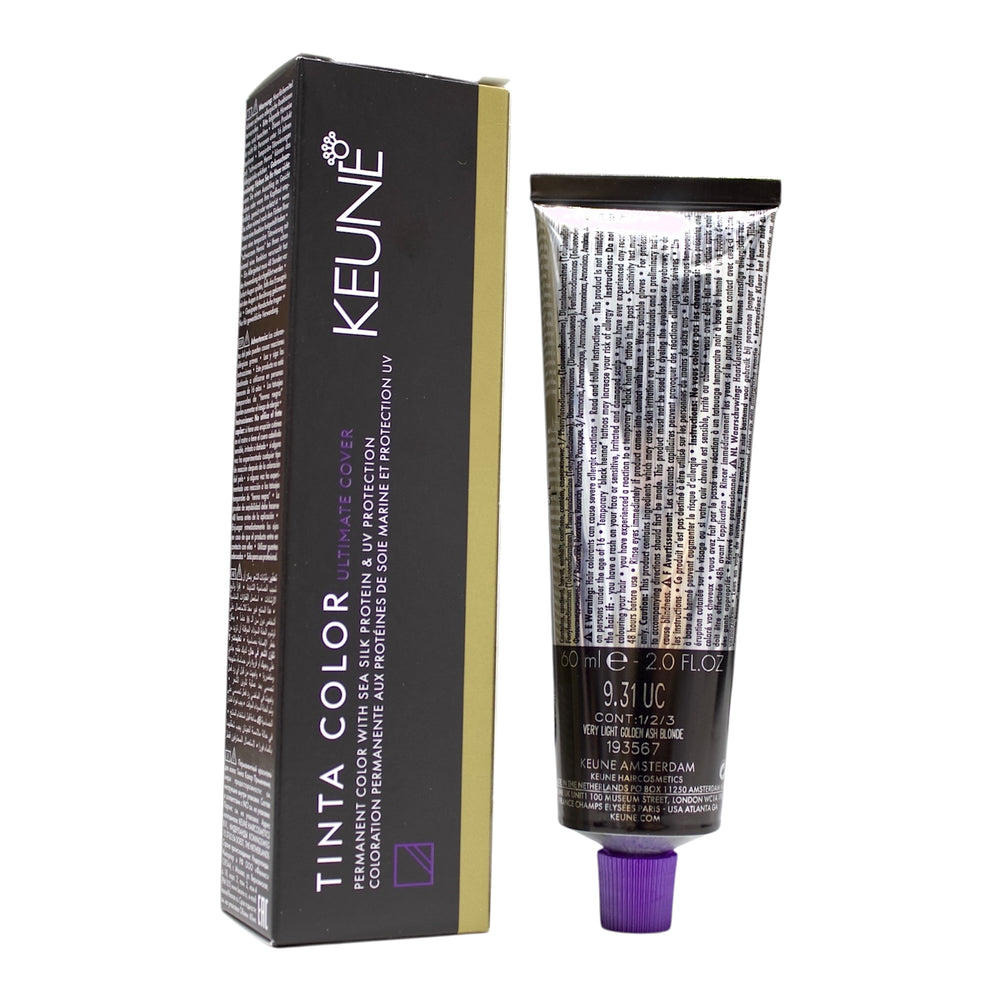 Keune Tinta Color 9.31 UC Permanent Color Very Light Golden ASH Blonde 2 Oz