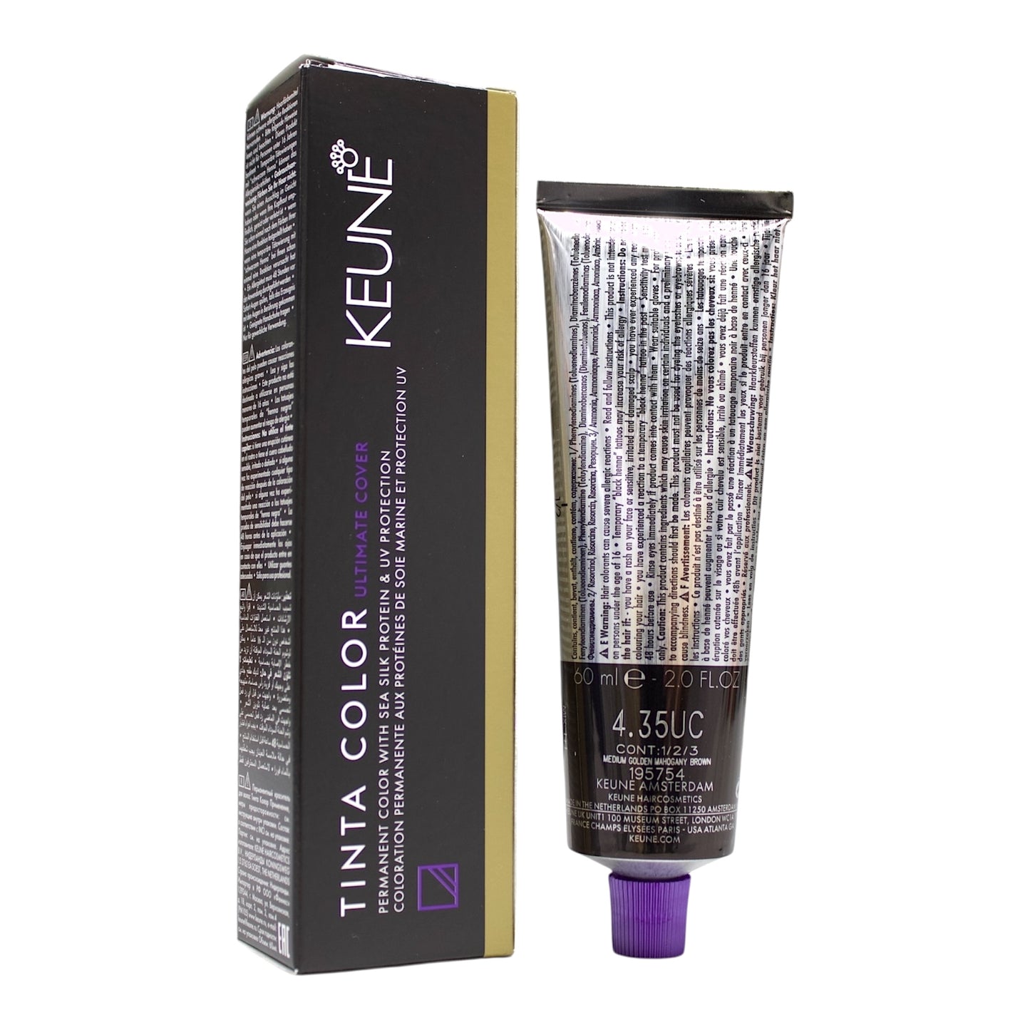 Keune Tinta Color 4.35UC Permanent Color Medium Golden Mahogany Brown 2 Oz Beauty Gables