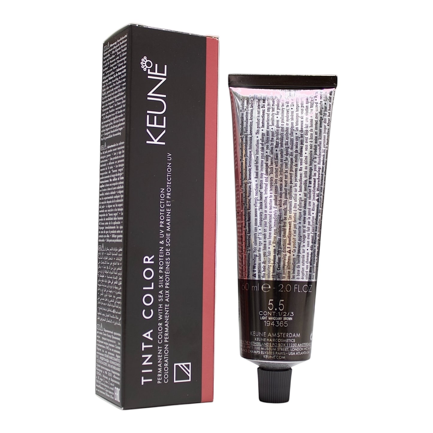 Keune Tinta Color 5.5 Permanent Color Light Mohogany Brown 2 Oz Beauty Gables
