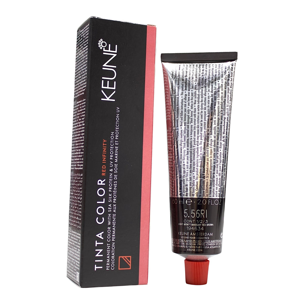 Keune Tinta Color 5.56RI Permanent Color Light Infinity Mahogany Brown 2 Oz