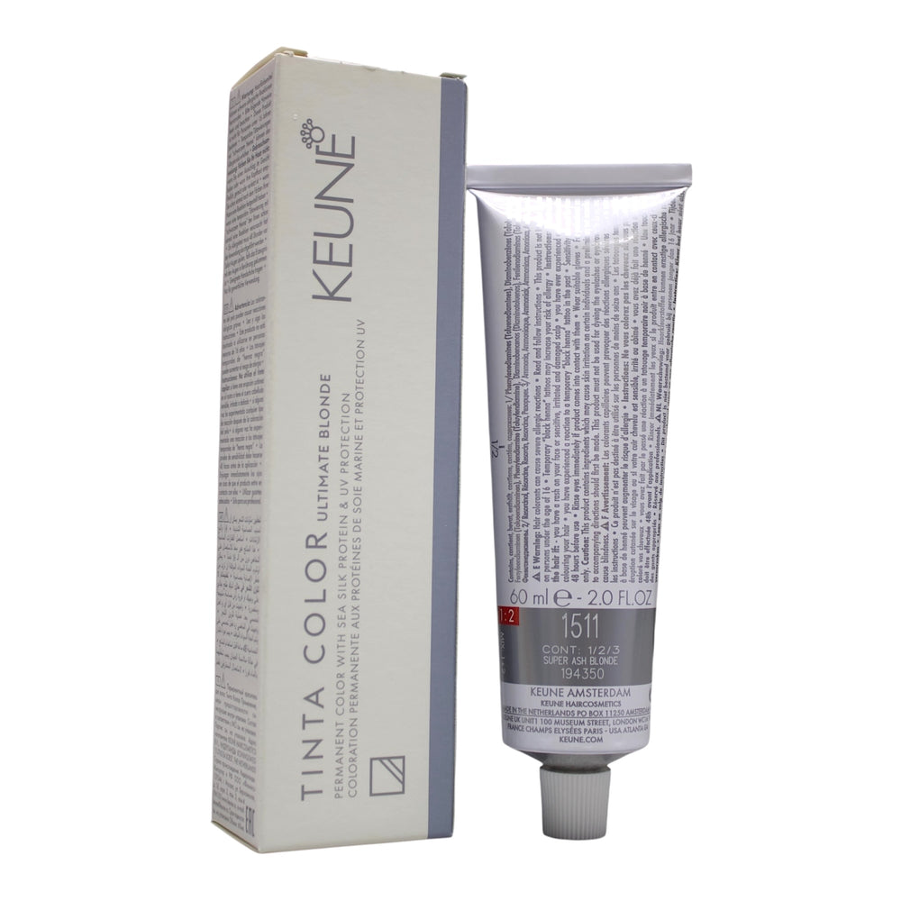 Keune Tinta Color 1511 Permanent Color Super ASH Blonde 2 Oz