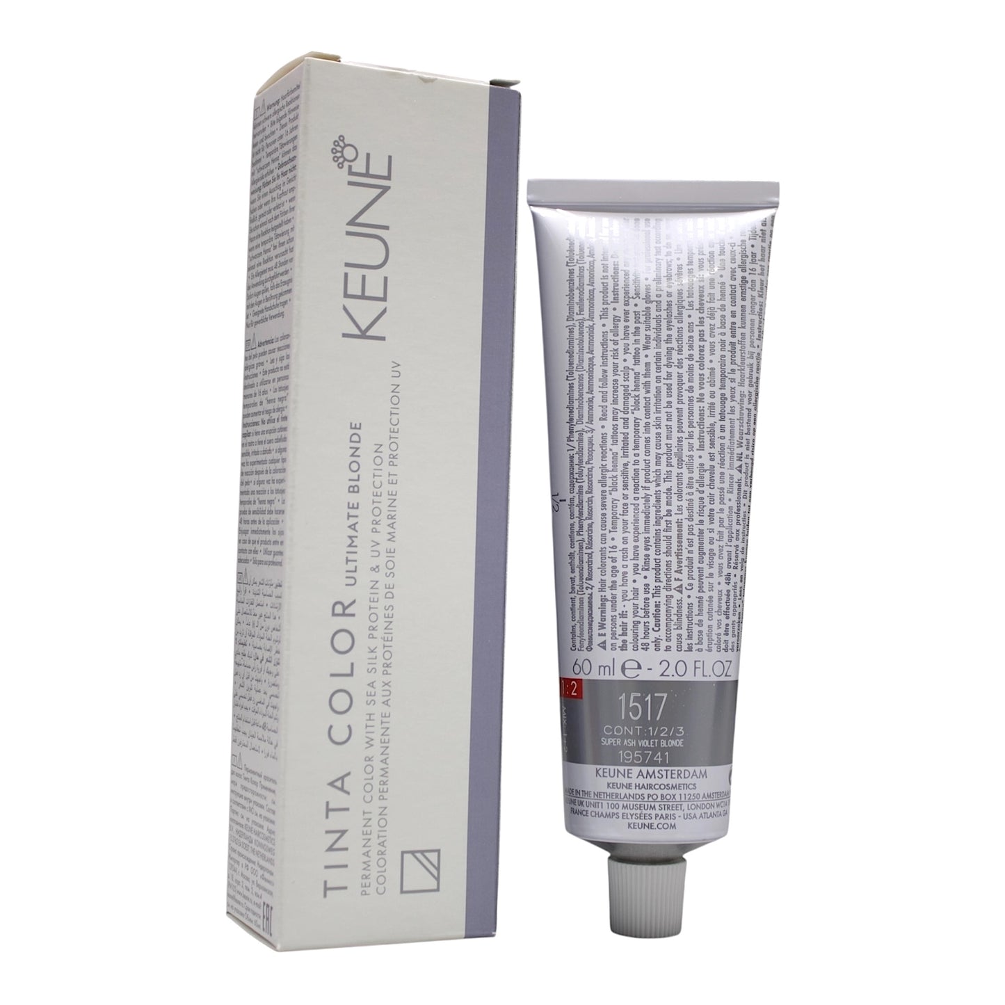 Keune Tinta Color 1517 Permanent Color UB Super ASH Violet Blonde 2 Oz Beauty Gables