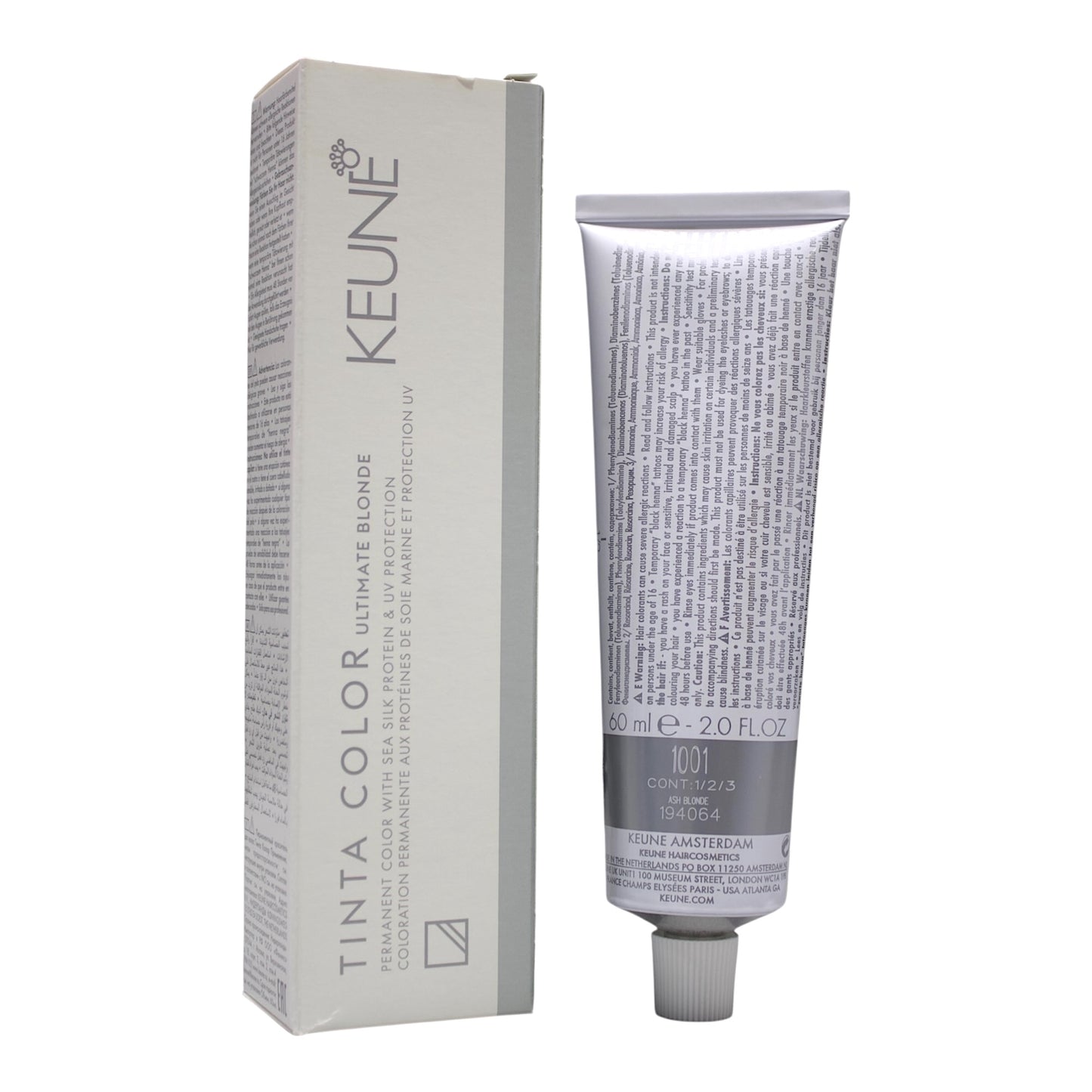 Keune Tinta Color 1001 Permanent Color ASH Blonde 2 Oz Beauty Gables