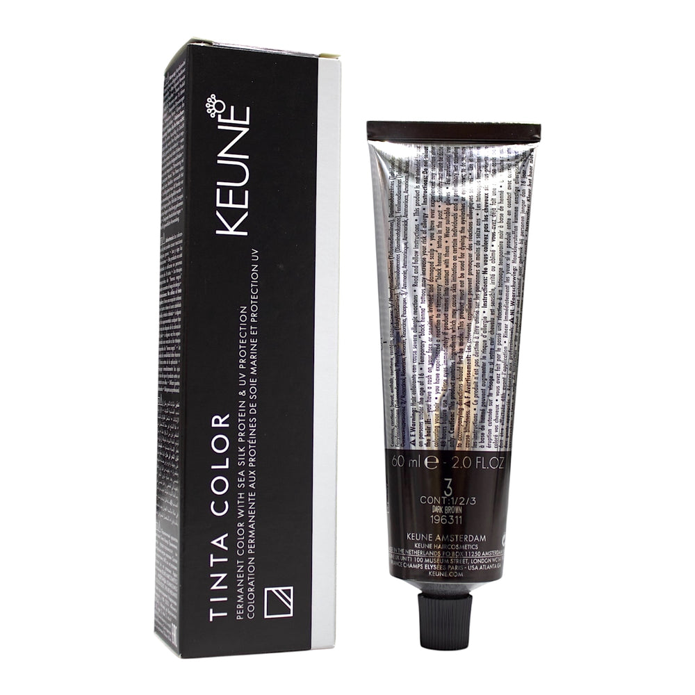 Keune Tinta Color 3 Permanent Color Dark Brown 2 Oz