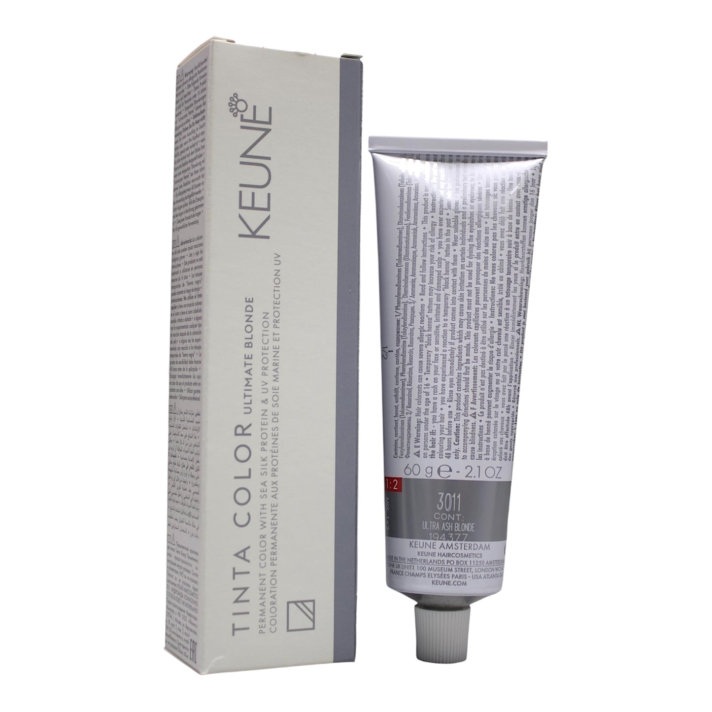 Keune Tinta Color 3011 Permanent Color Ultra ASH Blonde 2.1 Oz Beauty Gables