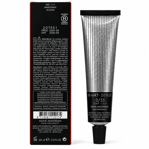 Keune Tinta Color No. 0/55 Mahogany Acajou 2 Oz