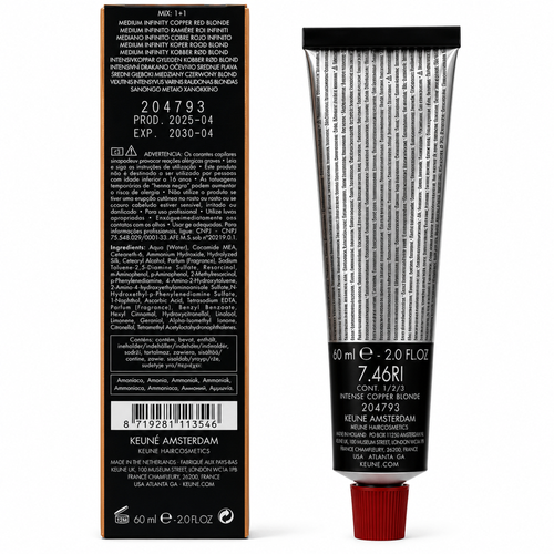 Keune Tinta Color No. 7.46RI Medium Infinity Copper Red Blonde 2 Oz
