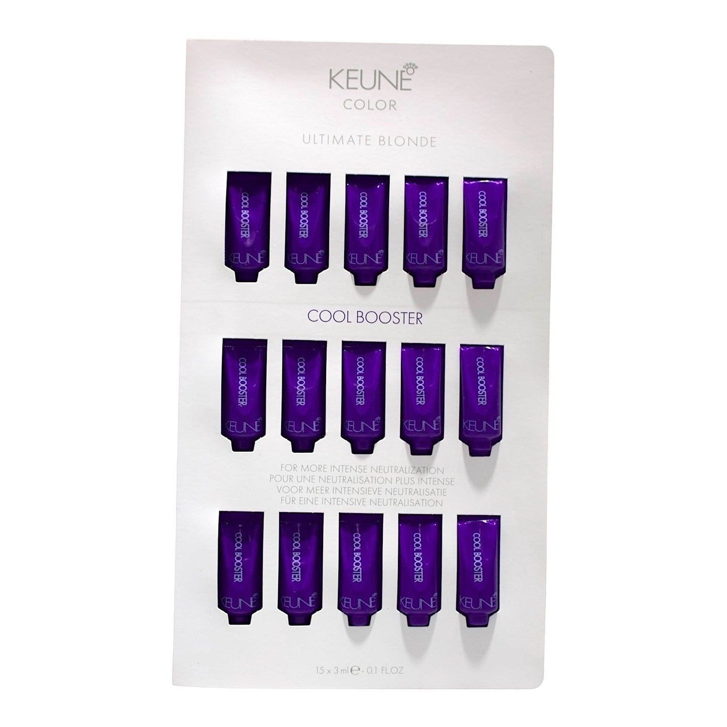 Keune Color Ultimate Blonde Cool Booster 15 x 0.1 Oz Beauty Gables