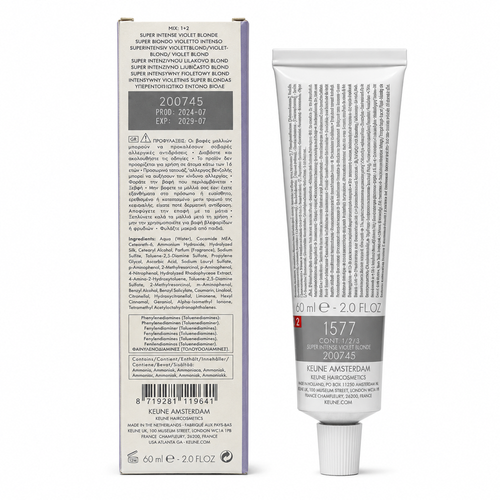 Keune Tinta Color No. 1577 Super Intens Violet Blonde 2 Oz