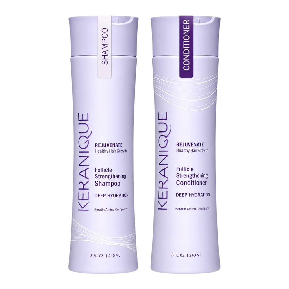 Keranique Deep Hydration Follicle Strengthening Shampoo & Conditioner 8 Oz Set