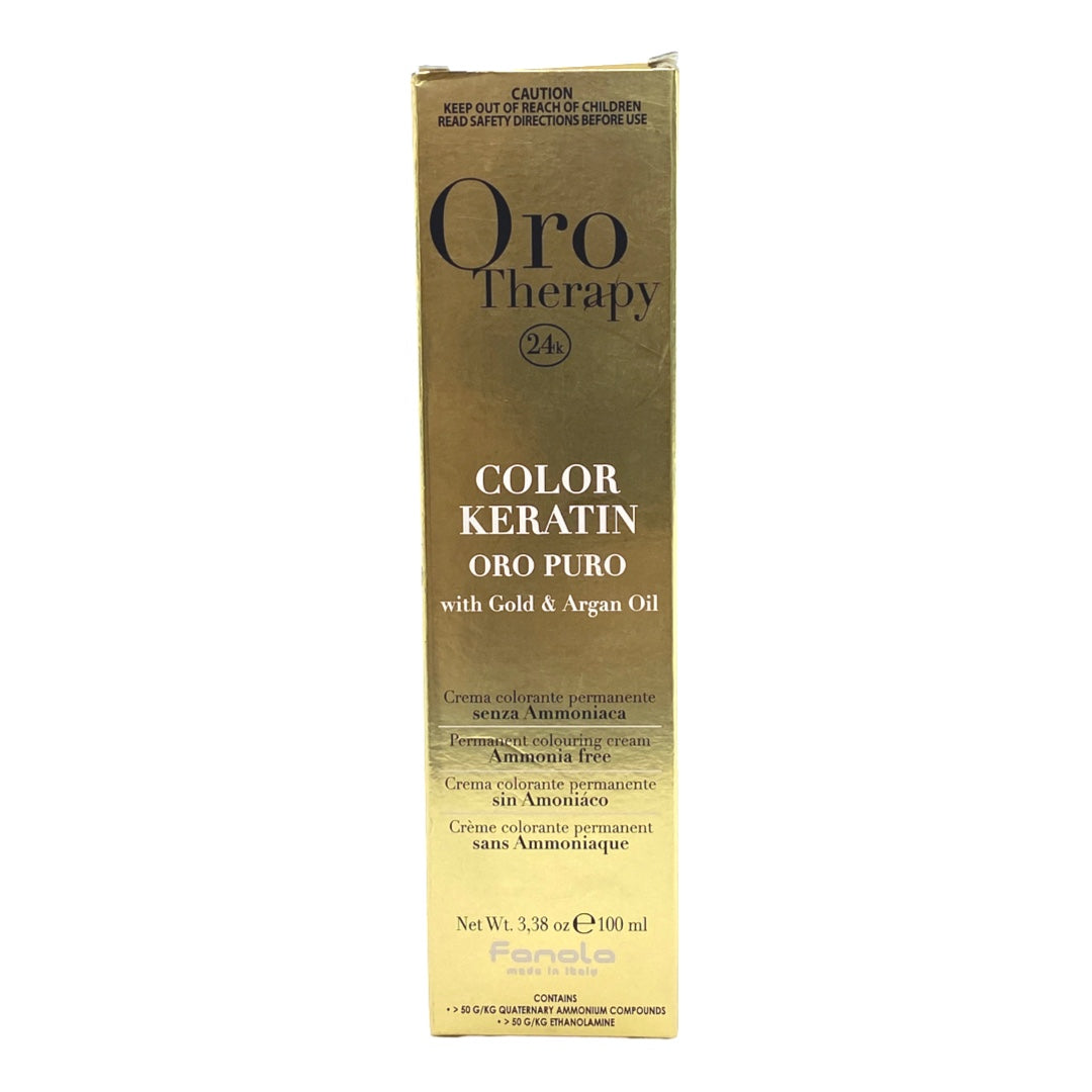 Fanola Oro Therapy Color Keratin 8/4 Light Blonde Copper 3.38 Oz - Beauty Gables