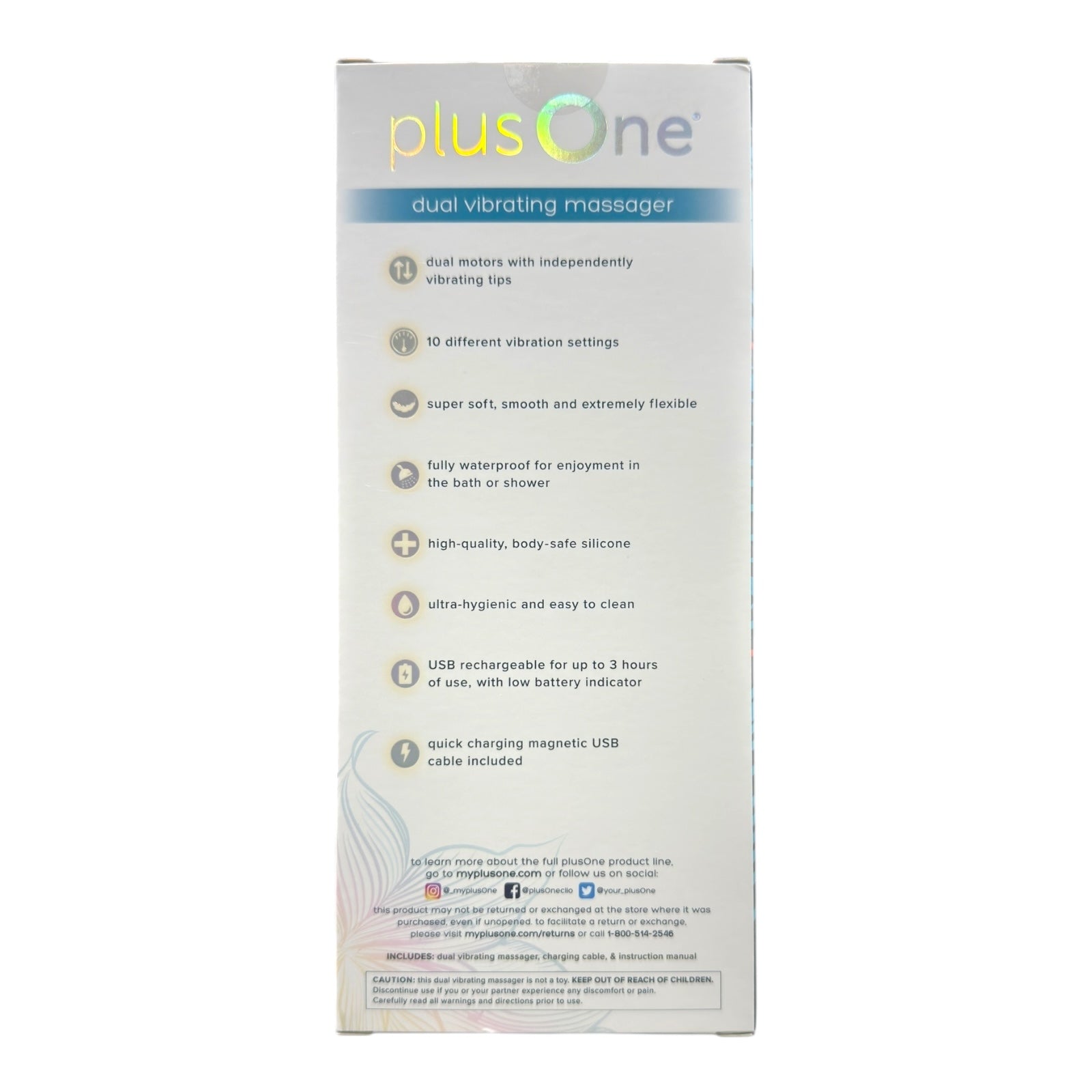 PlusOne Dual Vibrating Massager Model # 6704 - Beauty Gables