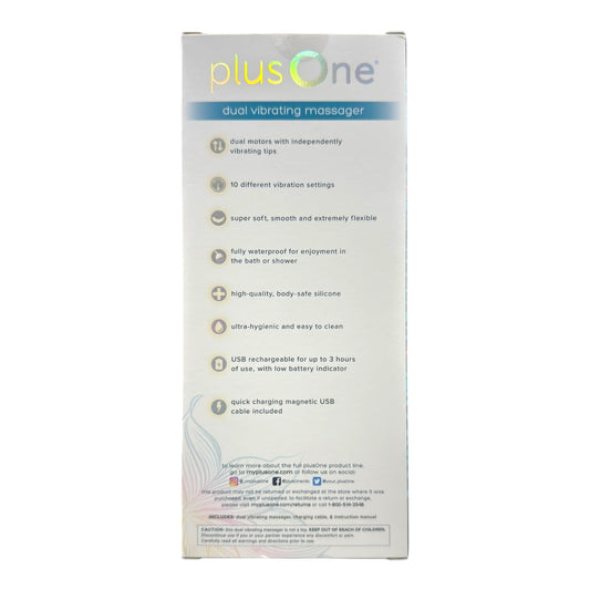 PlusOne Dual Vibrating Massager Model # 6704 - Beauty Gables