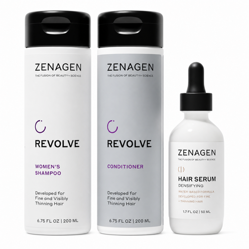 Zenagen Revolve Women's Trio Kit | Shampoo + Conditioner + Densifying for Fine & Visibly Thinning Hair.