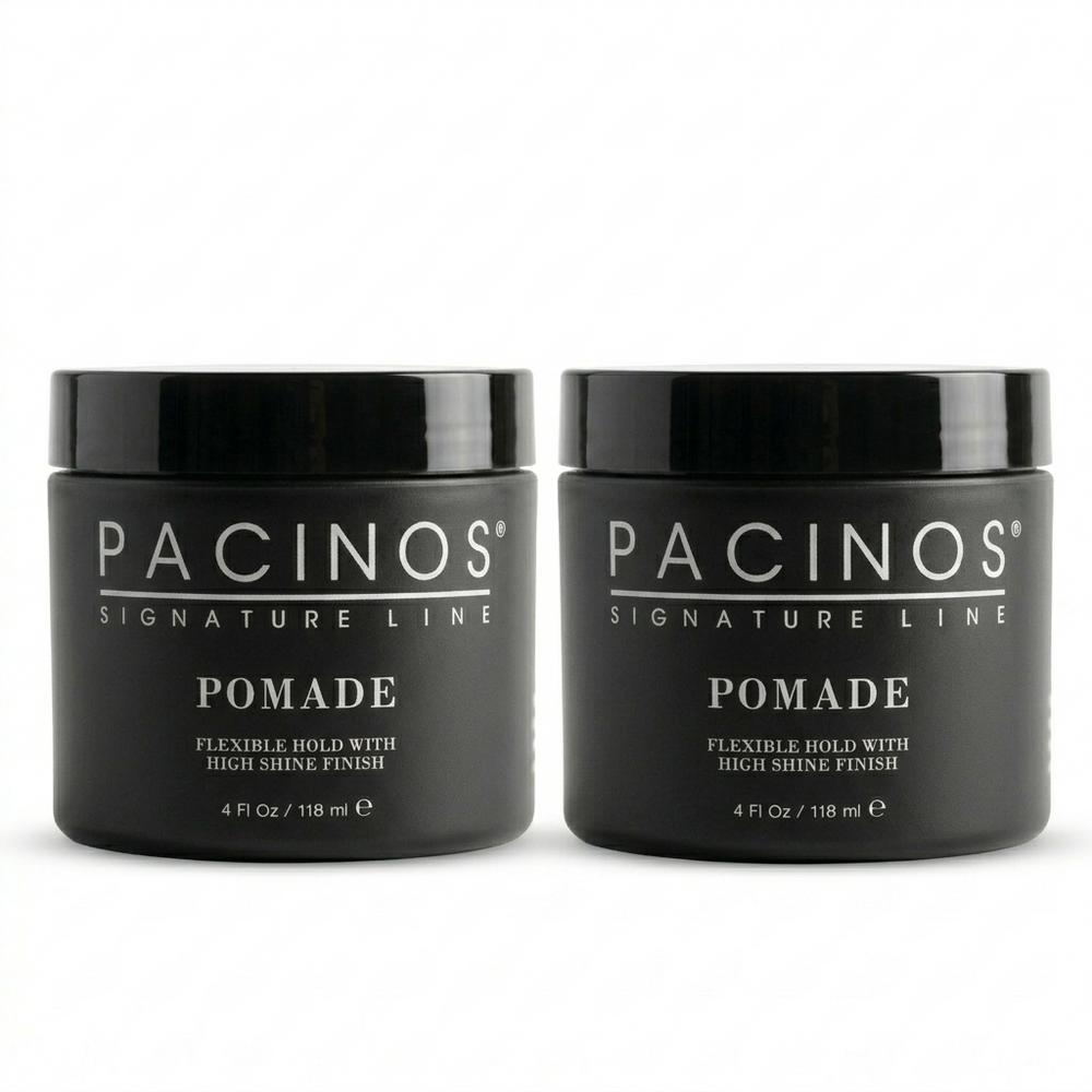 Pacinos Pomade Flexible Hold with High Shine Finish 4 Oz (Pack of 2)