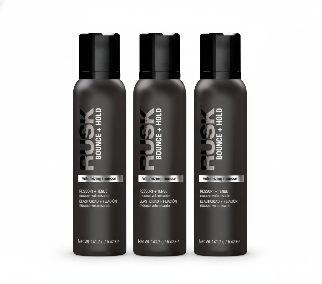 Rusk Volumizing Mousse Bounce + Hold 5 Oz (Pack of 3) Beauty Gables