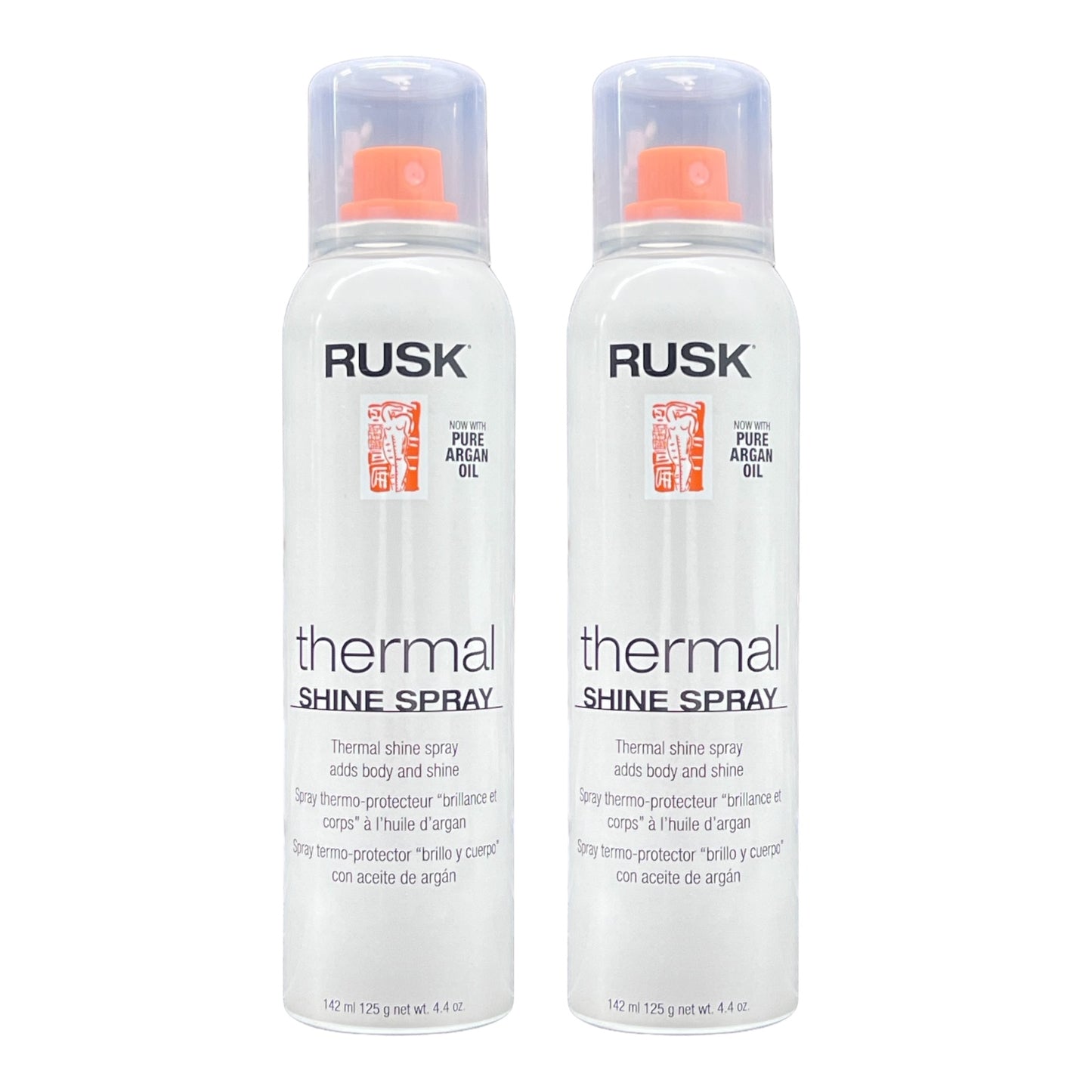 Rusk Thermal Shine Spray With Pure Argan Oil 4.4 Oz (Pack of 2)