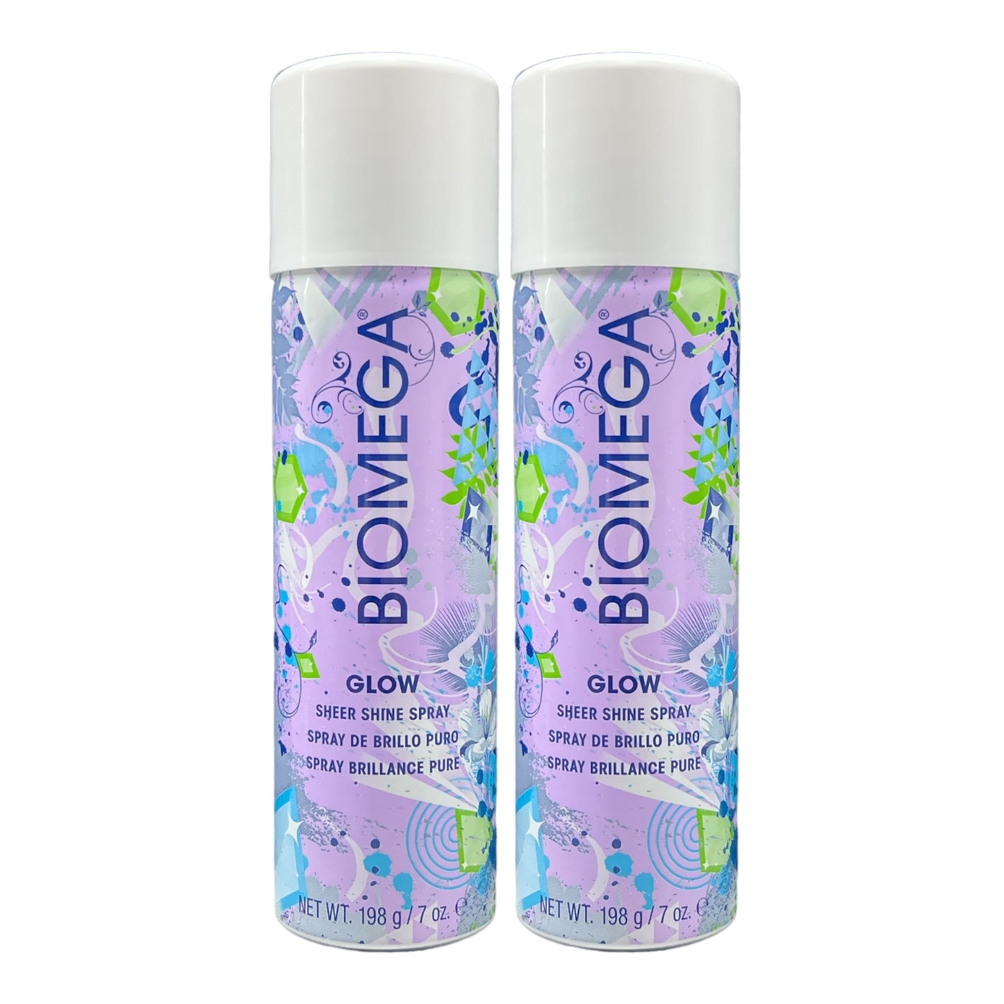 Aquage Biomega Glow Sheer Shine Spray 7 Oz (Pack of 2)