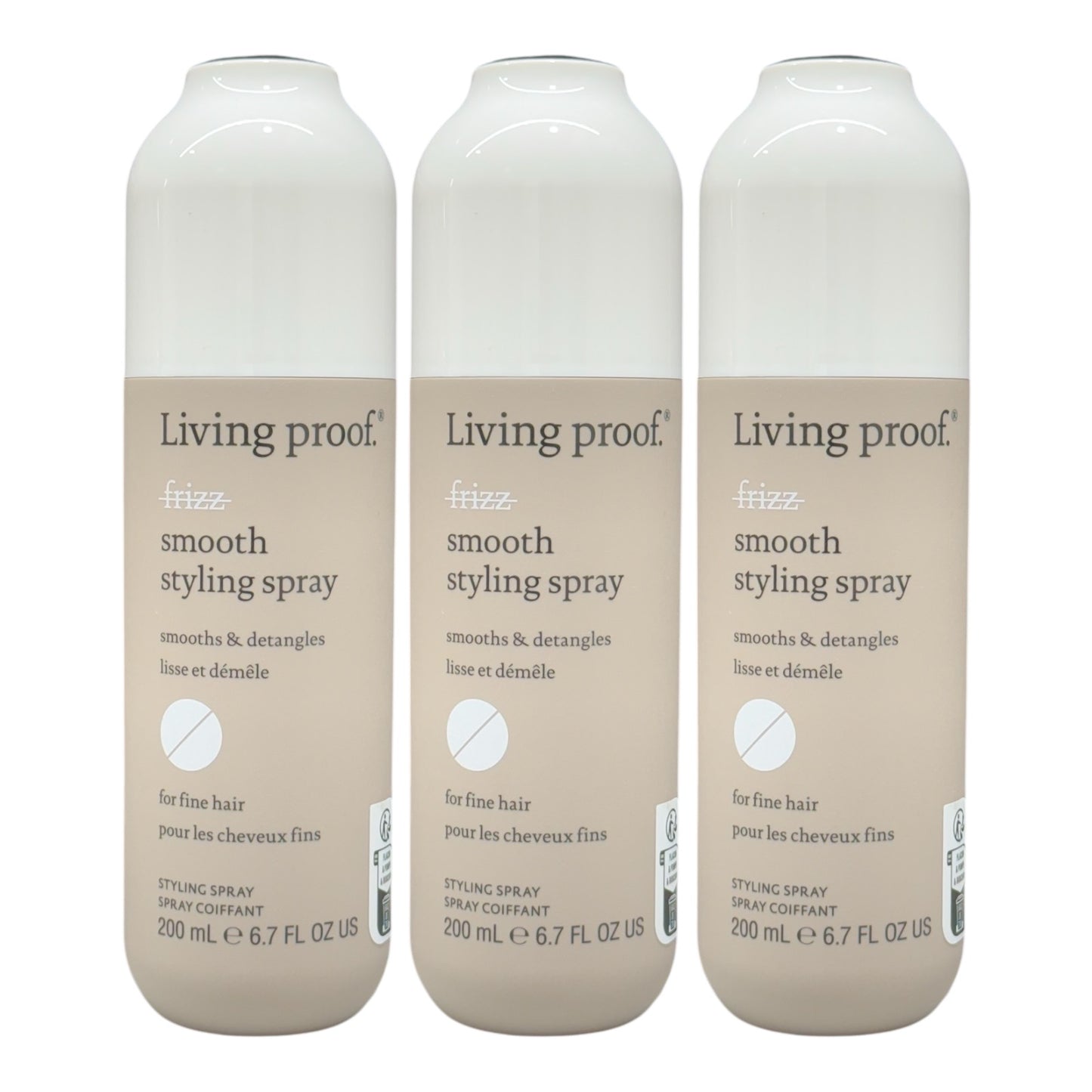 Living Proof No Frizz Smooth Styling Spray 6.7 Oz (Pack of 3) - Beauty Gables