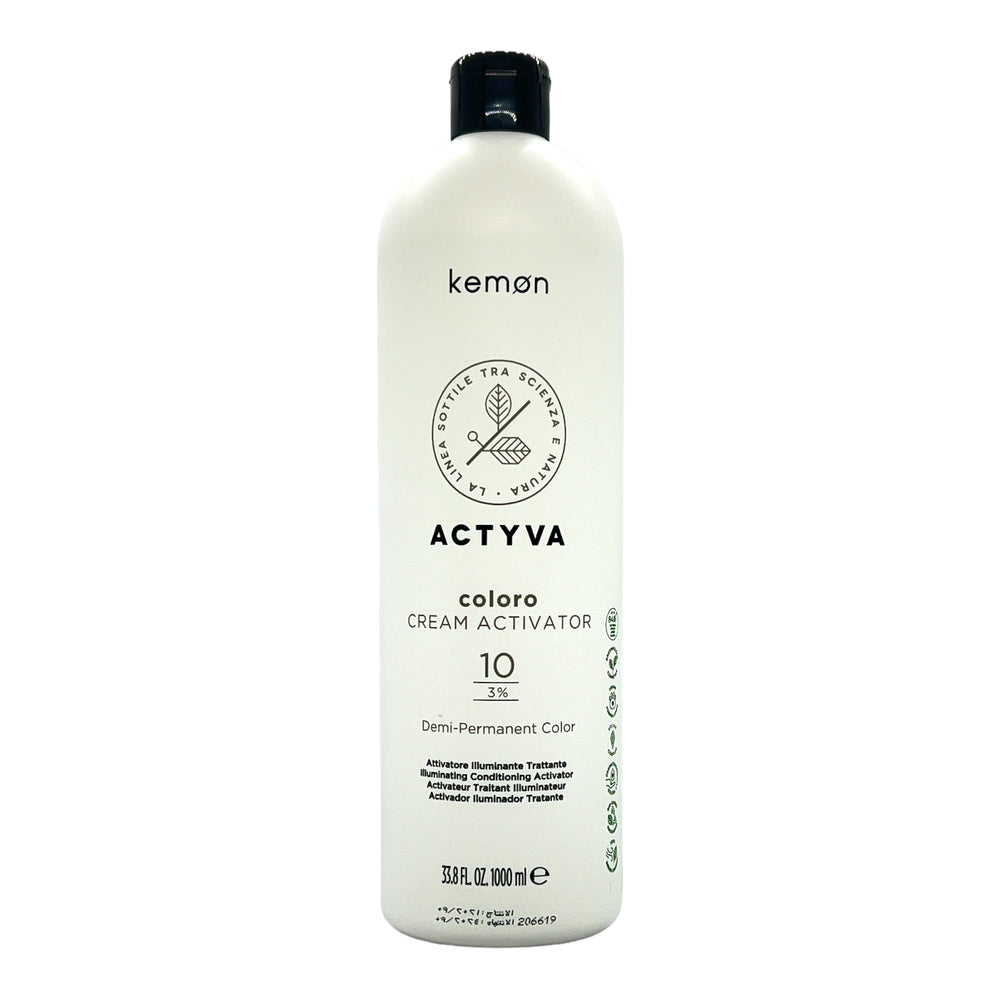 Kemon Actyva Coloro Cream Activator 10 Demi-Permanent Color 33.8 Oz - Beauty Gables